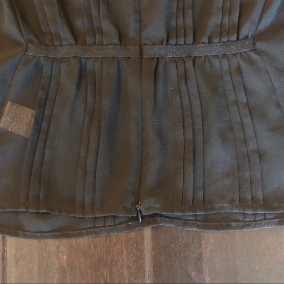 Cynthia Vincent Black Lace Buttoned Turtleneck Top - Picture 6 of 8